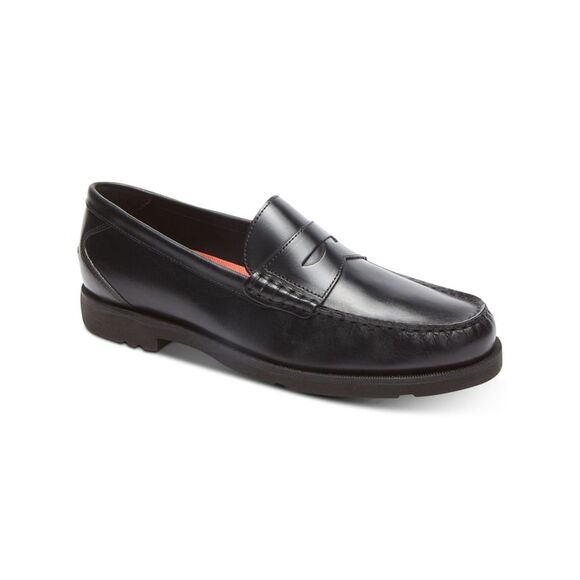NWT ROCKPORT Mens Black Penny Keeper Modern Prep Loafers